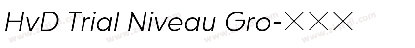 HvD Trial Niveau Gro字体转换